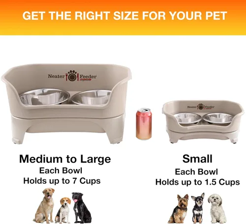 Miniatura 4 de Neater Feeder Express Tazones para Perros Elevados a Prueba de Desorden para Razas Pequeñas de Menos de 15 Libras, Fabricado en EE.UU., Soporte