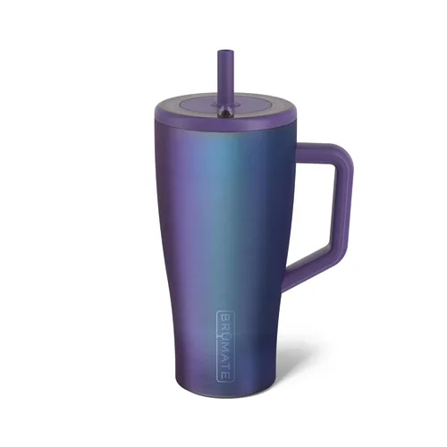 Miniatura 52 de BrüMate Era Vaso térmico con asa y pajilla, 40 onzas, 100% a prueba de fugas, con tapa, hecho de acero inoxidable, base apta para portavasos, moca