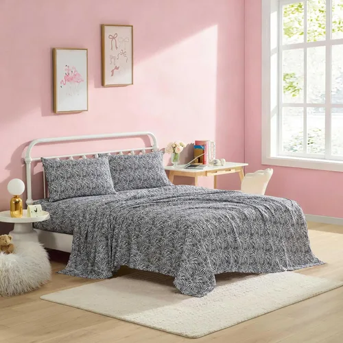 Miniatura 40 de Betsey Johnson - Sábanas de cama King, ropa de cama suave y ligera, resistente a la decoloración y a las arrugas (leopardo, King)