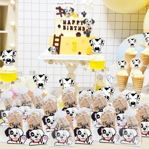 Miniatura 4 de CiciBear Paquete de 40 llaveros de perro irregular, decoración de fiesta para cachorros, animales de mascota, Let's Pawty, amante de los animales