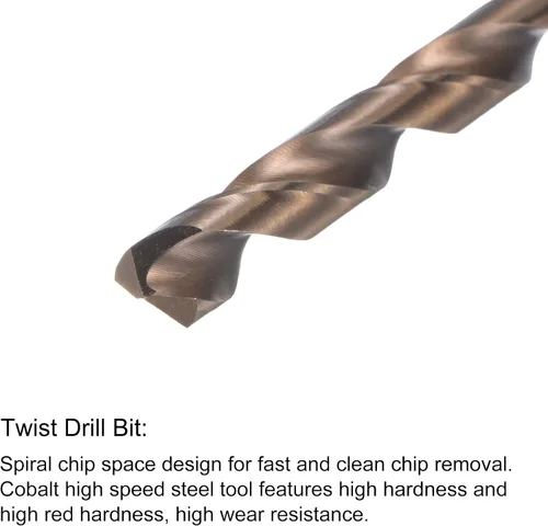 Miniatura 4 de uxcell 3/8-16 UNC Straight Flute Thread Tap y 0.311 in Twist Drill Broca Set, M35 Cobalto de alta velocidad Máquina de acero roscado Herramienta