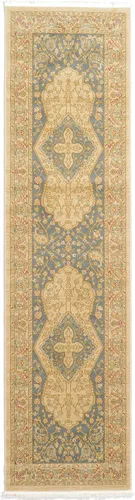 Unique Loom 3114446 Heritage - Alfombra de pasillo, 2 pies 7 pulgadas x 10 pies 0 pulgadas, color crema