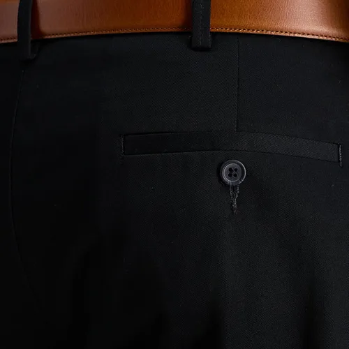 Miniatura 4 de HAGGAR - Pantalón caqui para hombre, tallas grandes y altas, de calidad prémium, sin necesidad de planchar, corte clásico, cintura expandible, sin