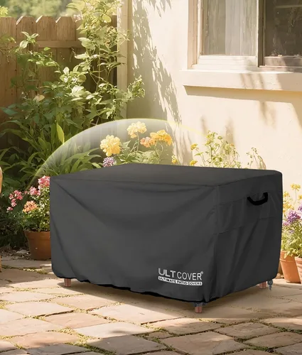 Miniatura 7 de ULTCOVER Cubierta Rectangular para Mesa de Fogata de Gas 42x24 pulgadas Impermeable de Servicio Pesado Cubierta de Fogata, Negro