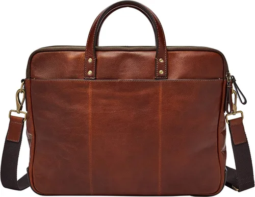 Miniatura 3 de Fossil Haskell - Maletín de cuero o tela para hombre Coñac
