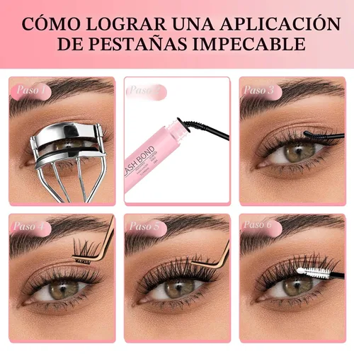 Miniatura 5 de VEYESBEAUTY Pegamento de pestañas 2 en 1 impermeable para extensiones de pestañas de larga duración, fuerte sujeción individual, pegamento para Negro