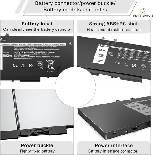 Miniatura 4 de Batería para portátil de 68 Wh 3HWPP compatible con Dell Latitude 5401 5410 5411 5501 5511 5510 Precisión 3541 3550 3551 Inspiron 7500 7506 7706 2