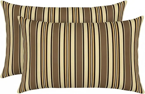 Miniatura 46 de RSH DECOR: Sunbrella - Juego de 4 almohadas lumbares, 20 x 12 pulgadas, tela de rendimiento resistente al agua y a la decoloración, fundas
