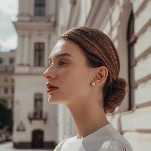 Miniatura 13 de YAMI Black/Grey/White Pearl Earrings, Real Cultured Pearl, 925 Sterling Silver Stud Earrings Plated with 18K Gold, Classic & Elegant Jewelry Gifts