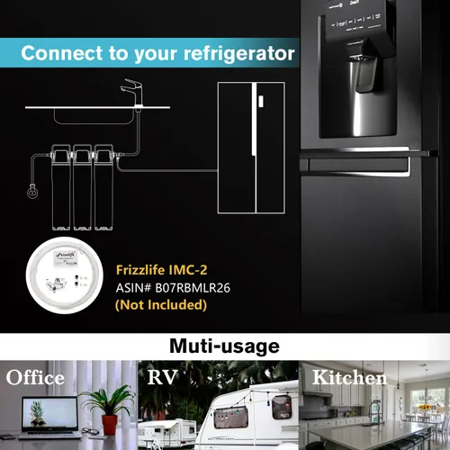 Miniatura 7 de Frizzlife TW15 - Sistema de filtro de agua para debajo del fregadero, elementos certificados NSF/ANSI 53 y 42, reduce el 99,99% de plomo, cloro