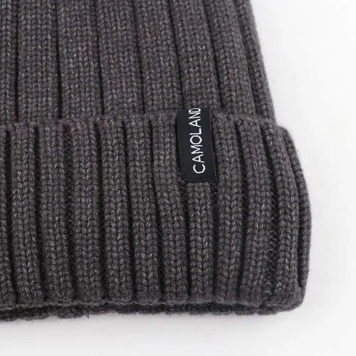 Miniatura 6 de CAMOLAND Gorro de punto de lana de lana de lana para hombre