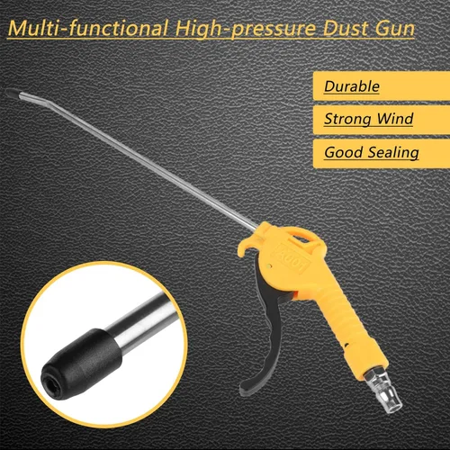 Miniatura 2 de Pistola de soplado de aire con boquilla en ángulo de 10 pulgadas de largo, potente aleación de aluminio de alto volumen, pistola neumática