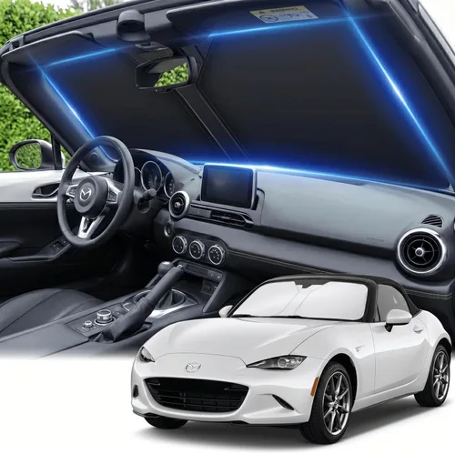 Miniatura 23 de Parasol para parabrisas Rivian R1S/R1T 2022-2024 2025 2026, parasol para ventana frontal, ajuste personalizado, accesorios R1S, visera solar