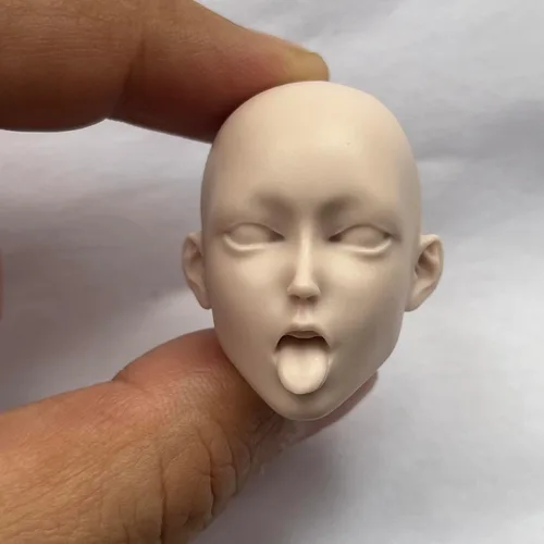 Miniatura 16 de Esculpa de cabeza femenina a escala 1/6, Beauty Girl sin pintar, tallada en la cabeza para cuerpo de figura de acción PH TBL JO de 12 pulgadas (C)