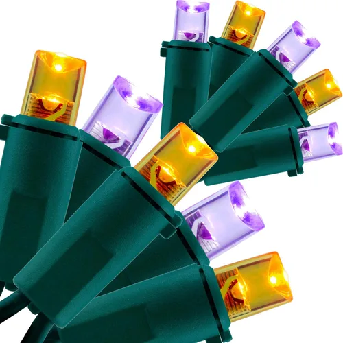Miniatura 9 de YULETIME Luces LED de Navidad de gran angular de color blanco cálido, 200 unidades, 50 pies, paquete de 2 hebras de 25 pies, 100 luces
