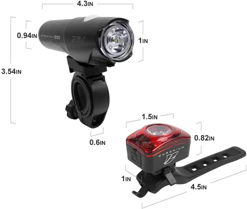 Miniatura 5 de Luces de Bicicleta BV, Super Brillantes con 5 Faros LED Delanteros y 3 Traseros, Luces de Bicicleta para Montar de Noche con Liberación Rápida, Set