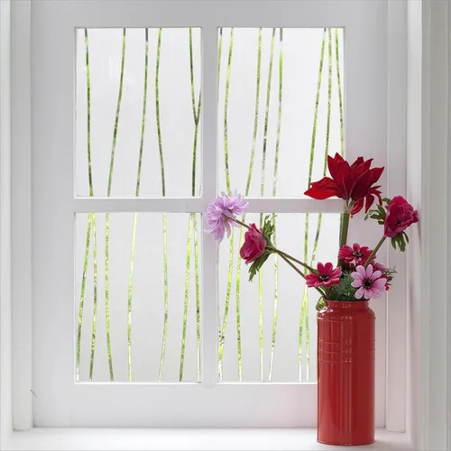 Miniatura 8 de Finnez Película esmerilada para ventana, no adhesiva, película de privacidad de adherencia estática para vidrio, sin pegamento, adhesivo decorativo