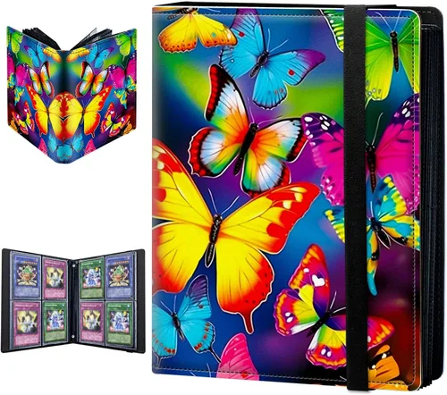 Miniatura 11 de Carpeta para tarjetas intercambiables, 4 bolsillos para tarjetas intercambiables, 160 bolsillos de doble cara, funda para tarjetas