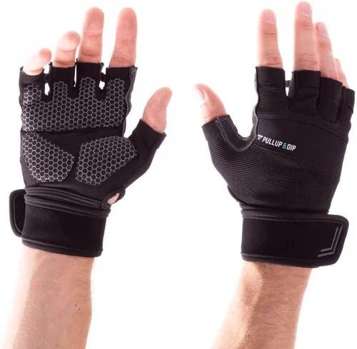 Miniatura 2 de PULLUP & DIP Guantes de entrenamiento para levantamiento de pesas, guantes de fitness con vendaje de muñeca para hombres y mujeres, guantes