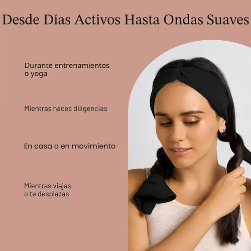 Miniatura 7 de Kitsch Set & Flow Active - Diadema rizadora sin calor para mujer, logra rizos sin calor durante la noche, sin daños por calor, rizadores sin calor