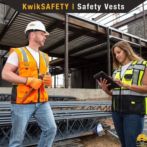 Miniatura 9 de KwikSafety - Charlotte, NC - Men's & Women's Class 3 Safety Vest PPE Hi Vis Reflective ANSI OSHA Naranja 1 paquete