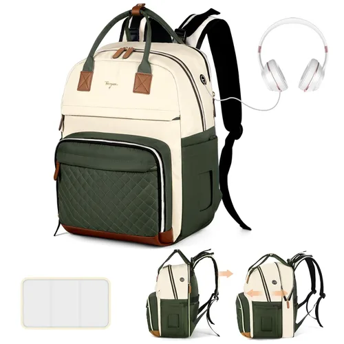 Miniatura 14 de Mochila de Pañales - Mochila de Pañales Extra Grande para 2 Niños Gemelos, Bolsos de Viaje para Bebés para Mamá Papá 25-37L Expandible con Negro