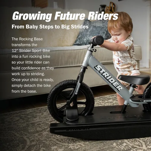 Miniatura 2 de Strider 12" – Ayuda a enseñar a los bebés cómo montar una bicicleta de equilibrio – para niños de 6 meses a 4 años – Montaje y ajustes fáciles Gris