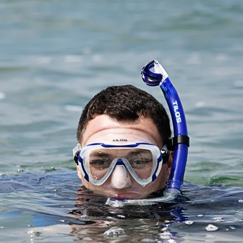 Miniatura 3 de Tilos Máscara Morphi con buceo U-Pro II y paquete de aletas OH de escapada