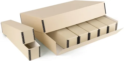 Miniatura 9 de Golden State Art, Caja de almacenamiento de diapositivas de archivo, organizador de bordes de metal sin ácidos con 6 estuches internos