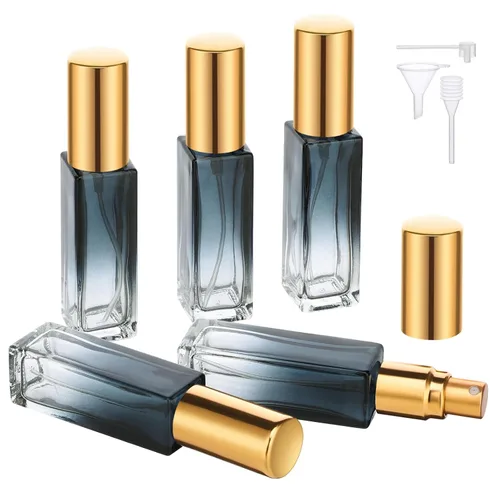 Miniatura 19 de Botellas de perfume Segbeauty para viaje, recargables, de 10 ml, contenedores de perfume de vidrio con embudo y pipeta, 5 unidades, 10