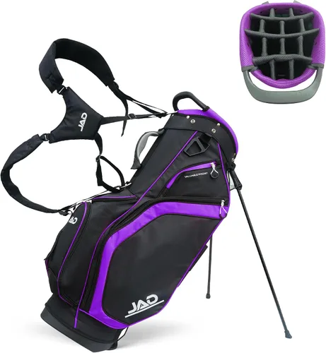 Miniatura 7 de Bolsa de golf ligera para mujer JAD, bolsa de golf con soporte para mujeres/damas, 14 divisores superiores, ultra ligera, bolsillos grandes