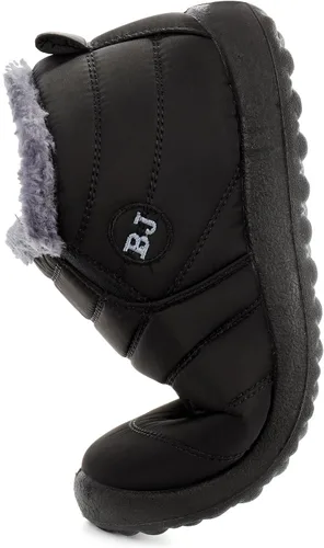 Miniatura 4 de Botas de nieve para mujer, cálidas, con forro de piel, antideslizantes, para exteriores, impermeables, cómodos y cálidos