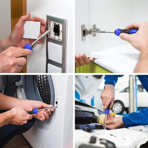 Miniatura 8 de SHARDEN Destornillador Multibit 13 en 1 - Juego de Destornilladores con Extensión Ajustable, Multiherramienta Todo en Uno con Torx de Seguridad, Azul