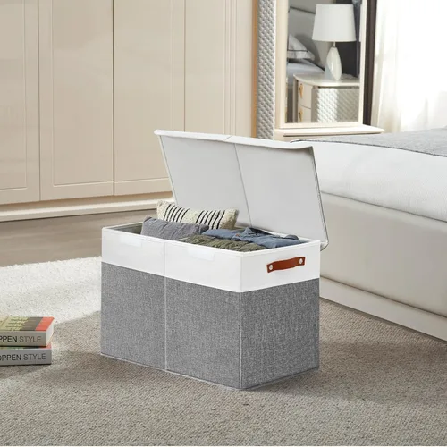 Miniatura 7 de Bagnizer Caja grande de almacenamiento de juguetes con tapas, organizador plegable y resistente de almacenamiento para bebés, para niños, niñas