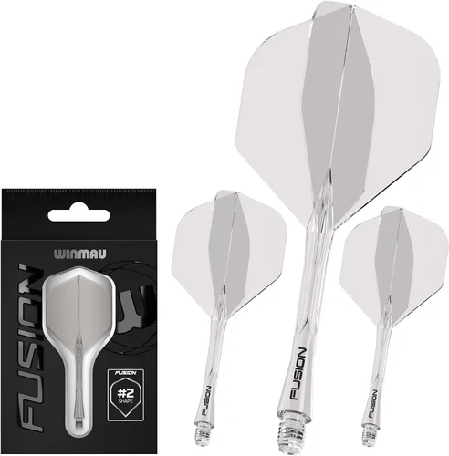 Miniatura 13 de Dardos Winmau Fusion Sistema Integrado de Vuelo y Eje - Forma y Diseño No.2 - Disponible en Corto, Intermedio y Mediano - Claro, Rojo y Morado