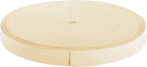 Miniatura 2 de Mandala Crafts Carrete de bandas elásticas anchas de 1/2 pulgada color beige para cinturas de pantalones, costura y manualidades DIY, 88 yardas