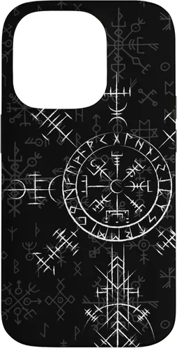 Miniatura 16 de Carcasa celta Vegvísir para iPhone 11, diseño de brújula vikinga, color celta