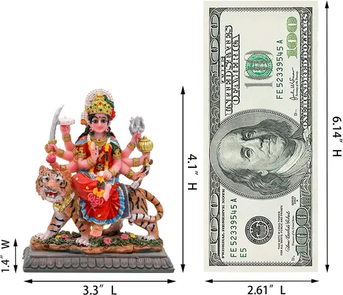 Miniatura 6 de alikiki Estatua pequeña de Maa Durga MATA – Escultura Durga de 4.1 pulgadas de alto, india, diosa hindú, murti, hindú, Pooja, artículo
