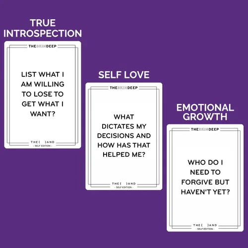 Miniatura 3 de {THE AND} Edición Self Love – 199 tarjetas de autorreflexión para mejorar la conciencia de uno mismo – Tarjeta de preguntas de cuidado personal