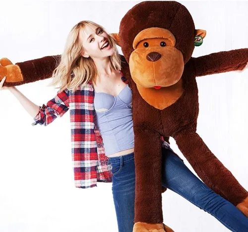 Miniatura 5 de YunNasi Mono de peluche grande, mono gigante de peluche, gorila grande, regalo para niños y novias (31.5 pulgadas)