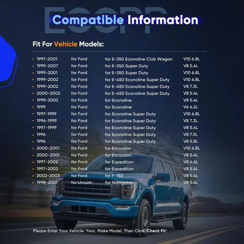 Miniatura 3 de ECCPP Compresor de Aire Acondicionado 1997-2001 para Ford E-150 4.6L Ford E-250 5.4L 1997-2002 para Ford Expedition 4.6L