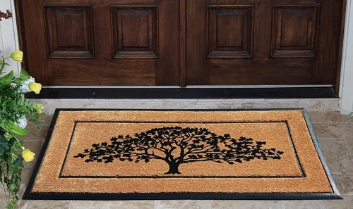 Miniatura 9 de A1HC Tapete para Puerta de Fibra de Coco Natural y Caucho, 30"x48" – Grueso, Duradero, Resistente, Anti-Desprendimiento, Resistente a