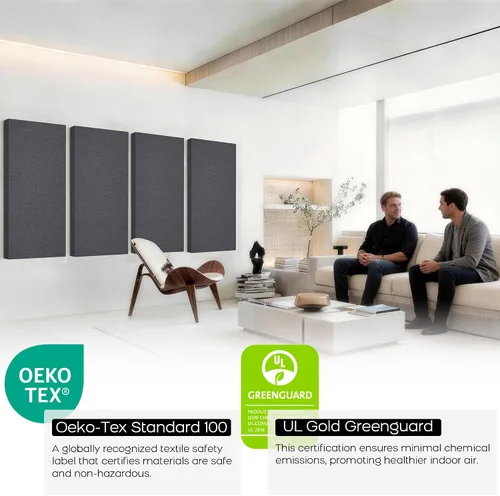 Miniatura 5 de BUBOS 2 piezas de paneles acústicos de tela, paneles decorativos de amortiguación de sonido de 47.2''x23.6'', paneles acústicos de pared grandes