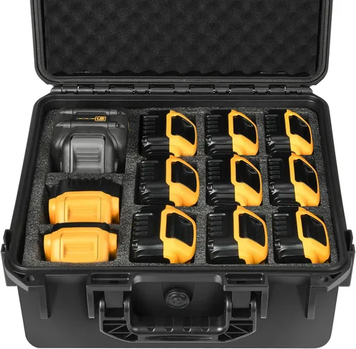 LOTOCASE Estuche de almacenamiento para batería y cargador Dewalt – Bolsa de almacenamiento de caja de herramientas eléctricas impermeable con