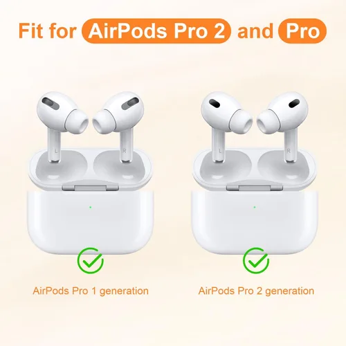 Miniatura 2 de Juego de 4 pares de almohadillas Link Dream para Airpod Pro de repuesto y limpiador de bolígrafos para AirPods Pro/AirPods Pro 2 de silicona (AC04-S)