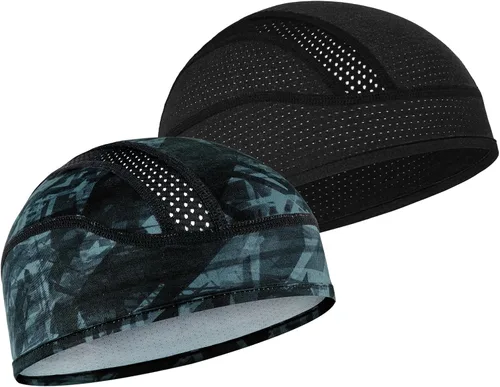 Miniatura 39 de Gorro con forro para casco de calavera, malla de enfriamiento para hombres y mujeres, se adapta debajo de los cascos
