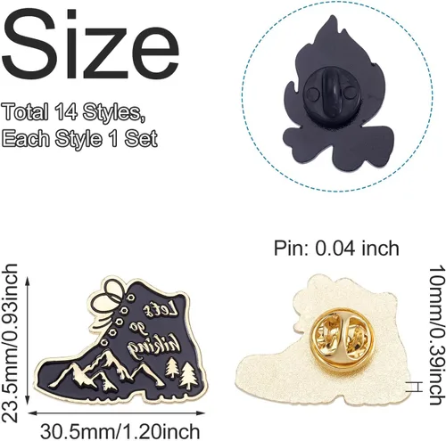 Miniatura 44 de Pandahall - Broches esmaltados de aleación con varios temas, broche de solapa, juego de pines esmaltados