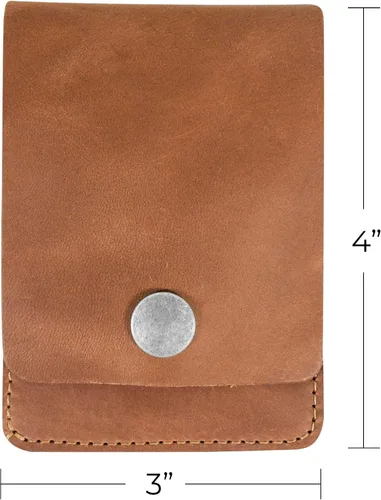 Miniatura 20 de Hide & Drink, Cartera vertical con bolsillo frontal con ranura para tarjetas, almacenamiento compacto para billetes, tarjetero, cuero de grano
