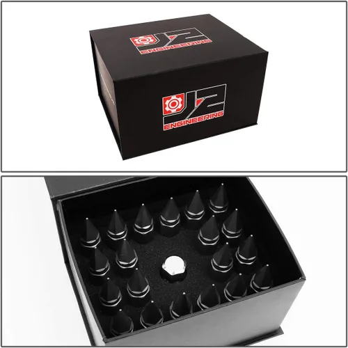 Miniatura 7 de J2 Engineering - 20 tuercas M12 x 1.25 7075-T6 de aluminio de 3.543 in con adaptador de enchufe (negro)