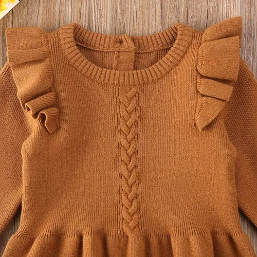 Miniatura 3 de Merqwadd Enterizo cálido para bebé y niña, suéter de punto de manga larga para invierno